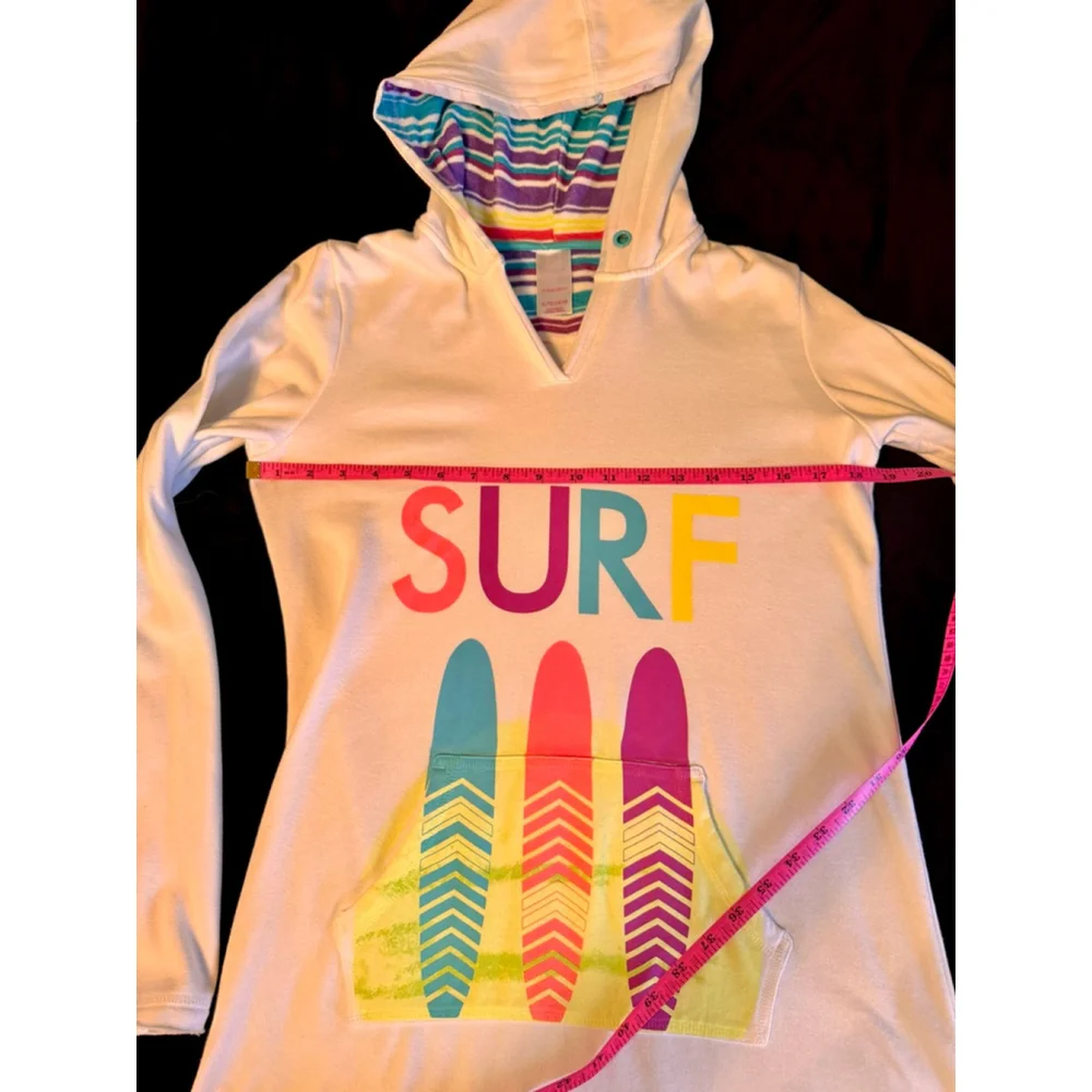 XHILARATION Bathing suit cover-up Cotton terry cloth with rolled hems girls XL - Picture 9 of 13